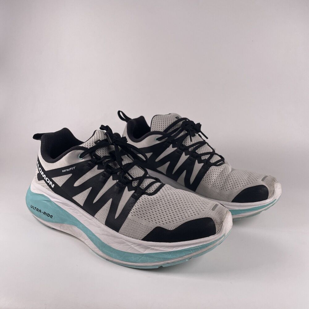 SALOMON Men's Running Shoes GLIDE MAX Lunar Rock x Black x Tanager USA 12.5